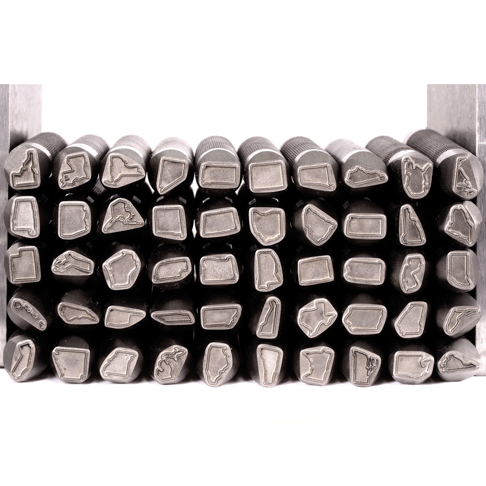 Metal Stamping Tools US State Design Stamp, 11mm - SPECIFY STATE IN NOTES at CHECKOUT (Made to Order)